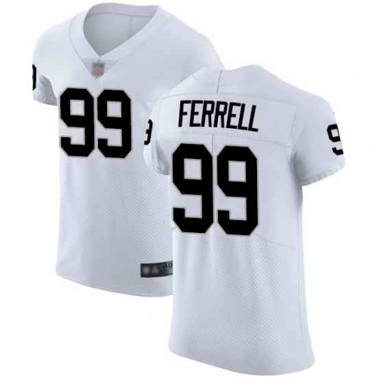 Raiders 99 Clelin Ferrell White Men Stitched Football Vapor Untouchable Elite Jersey